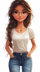 portrait of a girl with long hair