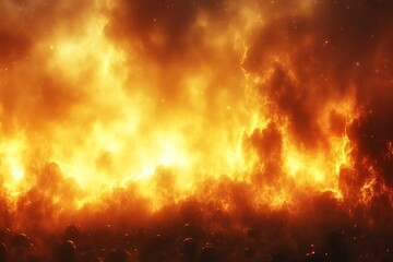 Fiery orange and yellow cloudscape.