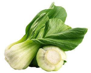 Bok Choy isolated on white background, full depth of field