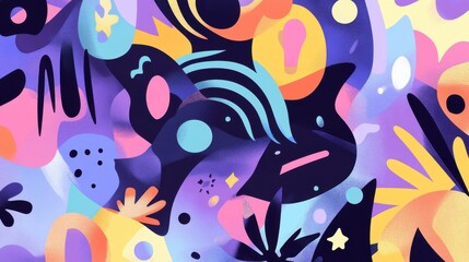 Fototapeta premium Abstract Colorful Shapes - Vibrant Pattern Design