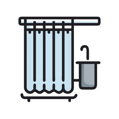shower curtain icon design