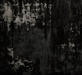 Fototapeta premium Grunge metal wall texture background, suitable for Halloween theme background, old cracks in cement, dusty old film effect texture, horror concrete imitation facade wall, generative AI