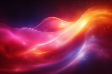 Fototapeta premium Abstract swirling nebula with vibrant red, orange, and blue hues.