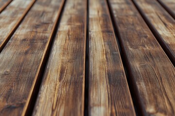 Dark Brown Wooden Planks Running Perspective