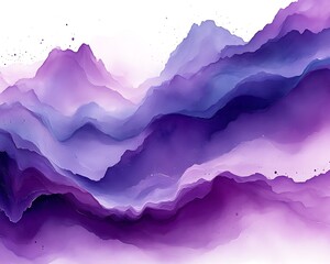 Obraz premium Abstract purple and blue mountain landscape.