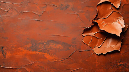 Fototapeta premium Textured background with subtle aging effects showcasing crumpled and peeling layers in warm tones