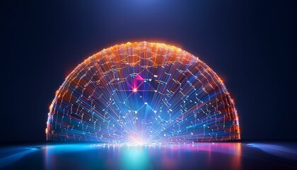 Spherical particles that represent the qubits of a quantum password emit light and rotate while overlapping.