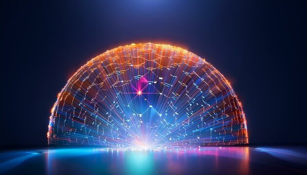 Spherical particles that represent the qubits of a quantum password emit light and rotate while overlapping.