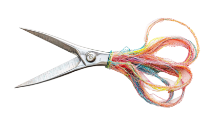 Fishing Line Scissors for Precision Cutting - Isolated on White Background