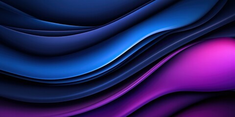 Fototapeta premium Vibrant abstract waves in shades of blue and purple flowing smoothly