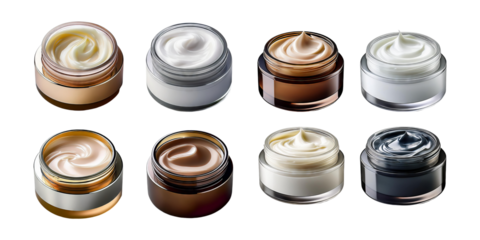 Assorted Cream Jar Collection with Various Textures and Colors