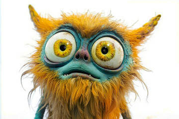 Obraz premium A close up of a stuffed animal with big eyes