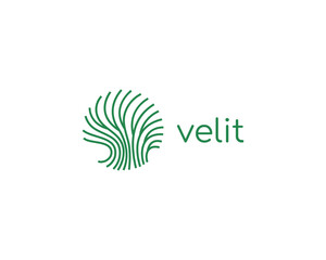 Abstract tree line logo. Park garden forest minimalist icon.  illustration.