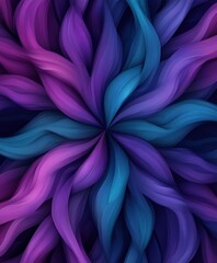 Obraz premium Colorful abstract design featuring flowing shapes in shades of purple and blue