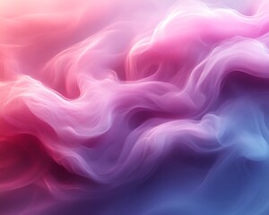 Fototapeta premium Abstract pink and blue wavy smoke.