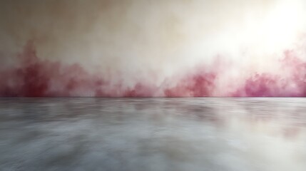 Abstract smoky wall and floor background.