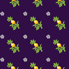 A seamless border of intricately painted wildflowers, bringing a whimsical and organic touch to versatile design projects.