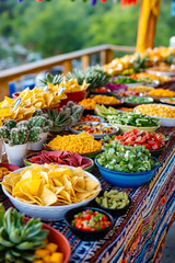 Fototapeta premium A table topped with lots of different types of food