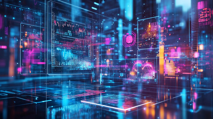 Exploring modern design trends in a vibrant digital landscape. Generative AI