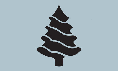 beautiful Christmas tree silhouette vector illustration
 Christmas T-shirt design, Vector typography for posters, stickers, Cutting Cricut and Silhouette, svg file, banner, card Templet, flyer and