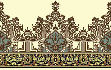 Obraz premium A chic and minimalist design Border featuring simple line-drawn flowers on a pastel background, ideal for modern gift wrapping.