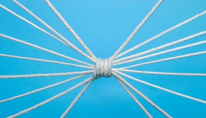 Obraz premium The tangled strings are neatly arranged and connected without any knots.