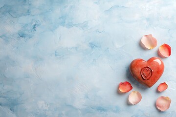 Colorful valentine's day celebration heart decor and a romantic love concept setting