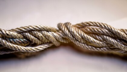 The tangled strings are neatly arranged and connected without any knots.