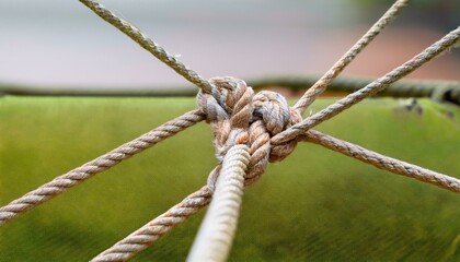 The tangled strings are neatly arranged and connected without any knots.