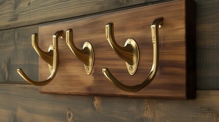 Rustic Gold Wall Hooks - A Stylish Entryway Organizer