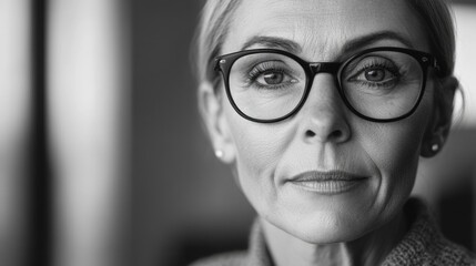 Woman with glasses