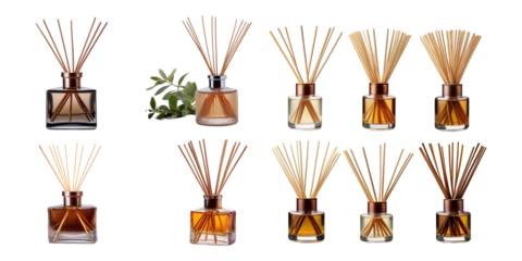 Assorted Scented Diffusers with Transparent Background