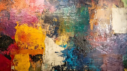 Layers of colors and textures that dynamically overlap