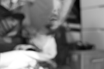 man, black and withe 