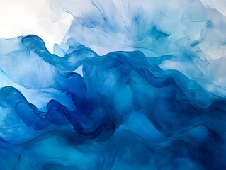 Layers of transparent and opaque blue