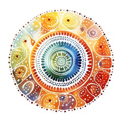 Colorful dot painting celebrating australia day with aboriginal art