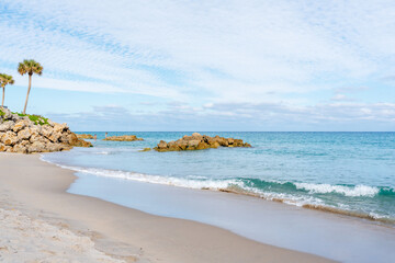 waves crashing on beach