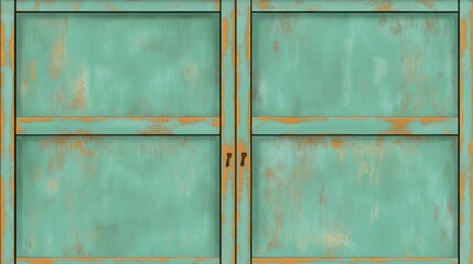 Vintage Teal Wooden Doors with Distressed Finish