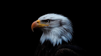 Fototapeta premium An eagle on black background