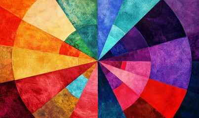 Fototapeta premium Colorful abstract pie chart design showcasing vibrant hues and patterns