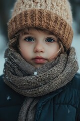 Young girl with winter accessories