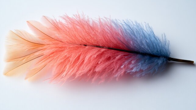 Soft Feather Duster with Multicolored Tips on White Background for Cleaning and Organization