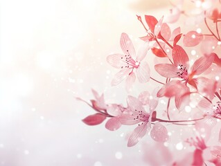 soft background greeting card with flower