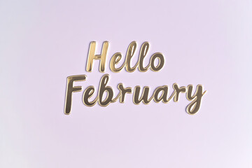 Hello February greeting card