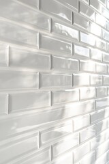 White Brick Wall Close Up