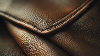 Exquisite dark leather texture showcasing deep grain and luxurious appeal in high quality detail