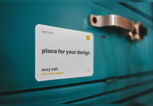 Sticker on Door Mockup