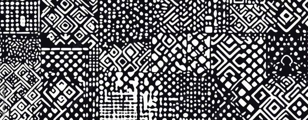 Poster abstract geometric design with a seamless modern backdrop. white and black decorative elements..a mo