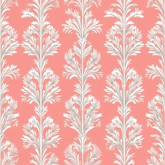 Flower geometric design on a seamless modern background with white and gold accents.