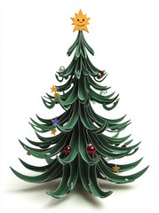 Fototapeta premium PNG celebration of Christmas with creativity and decoration..Celebrative PNG with creative Christmas tree decoration..Creative PNG decoration featuring a Christmas tree celebration..A creative